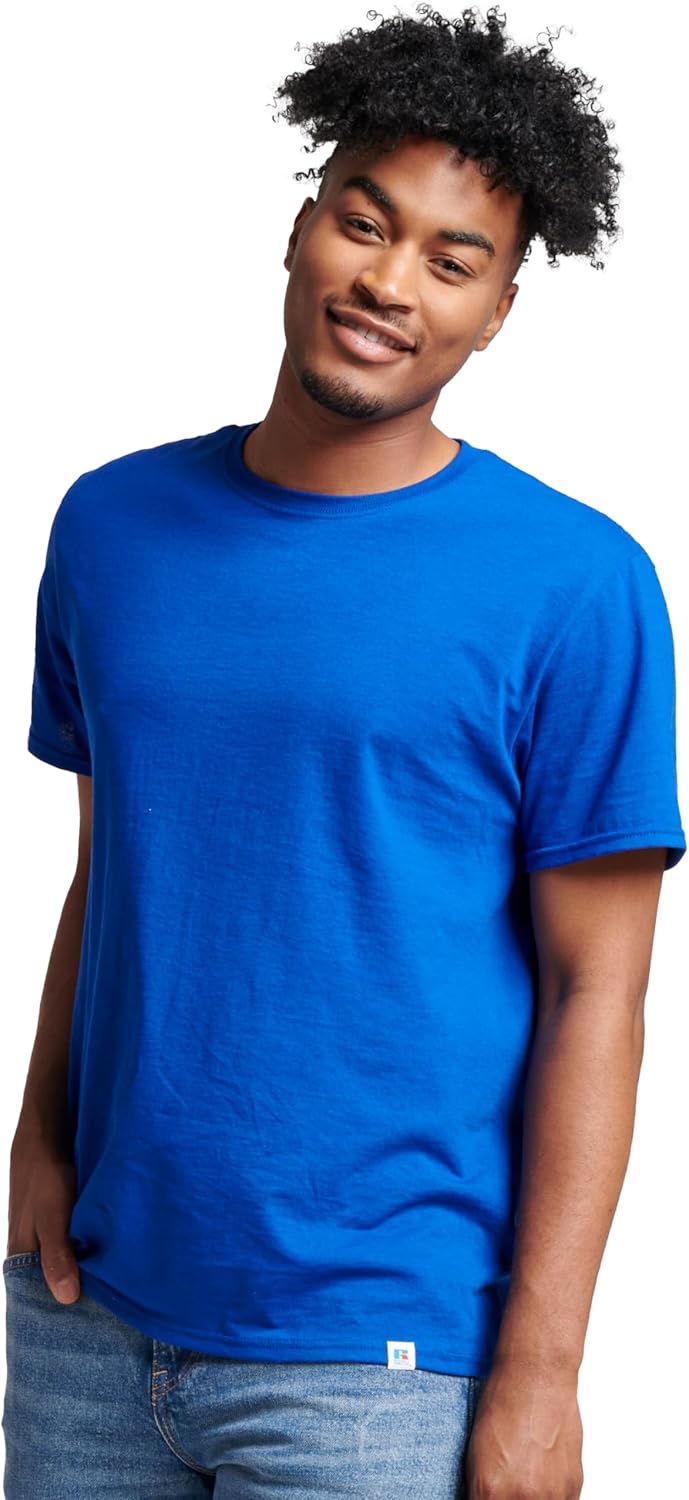 Men’s Dri-Power Cotton Blend Short Sleeve Tees, Moisture Wicking, Odor Protection, UPF 30+, Sizes S-4x